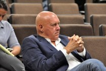 Brothel owner Dennis Hof at the county commission meeting on Sept. 6, 2016. Horace Langford Jr ...