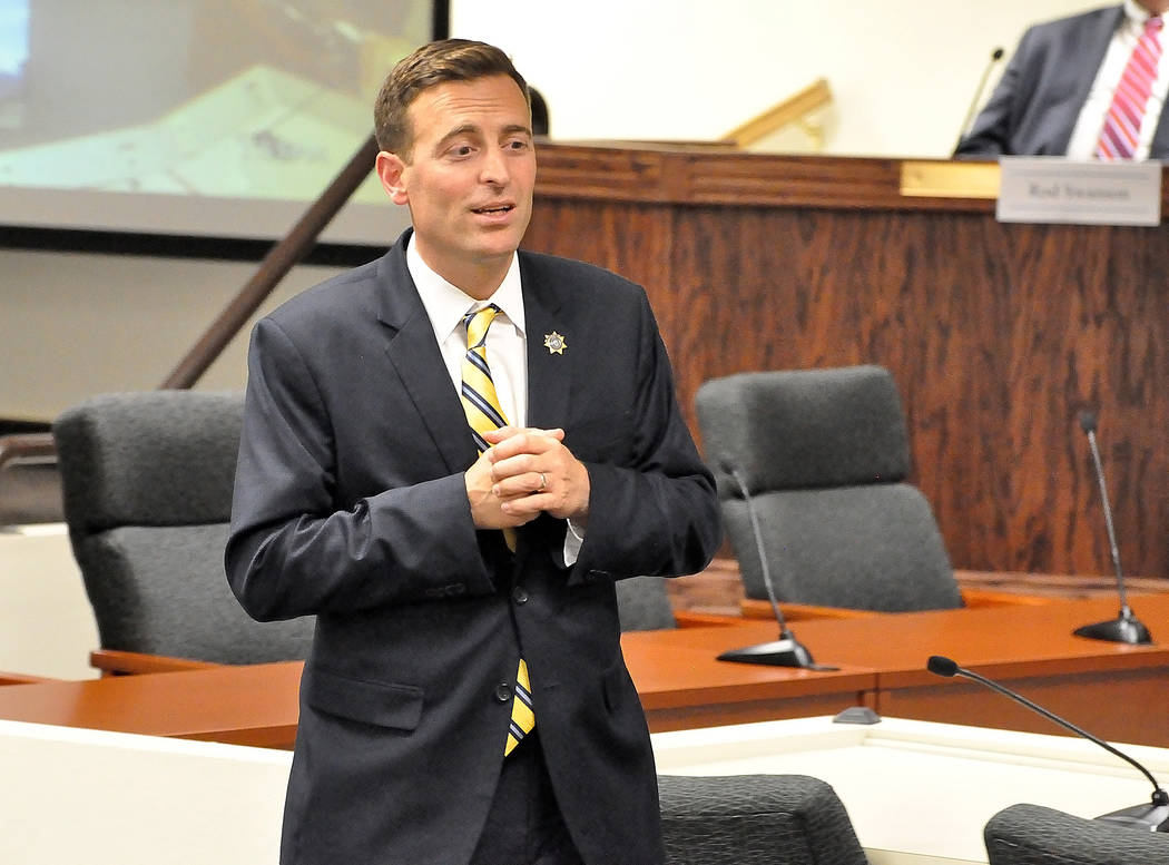 Nevada Attorney General Adam Laxalt on Friday held a Wills and Powers of Attorney Workshop at the Veterans Service Office in Pahrump on Friday. Laxalt launched a program providing free legal aid t ...