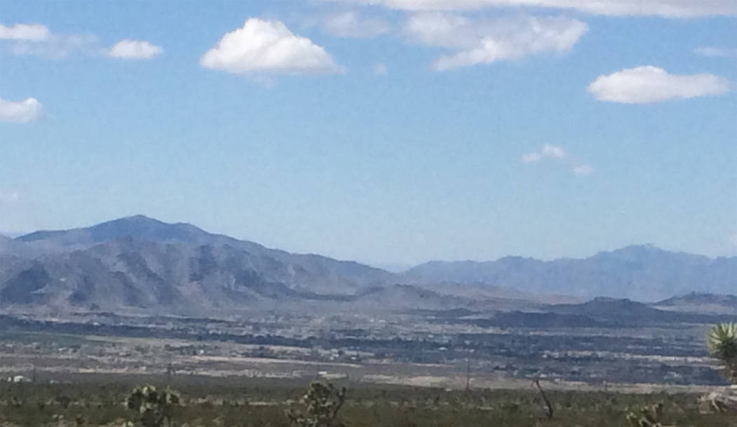 Vern Hee / Pahrump Valley Times

The valley as seen from Wheeler Pass Road on Thursday afternoon. The National Weather Service is expecting more clouds to roll in to the Pahrump Valley as a new sy ...