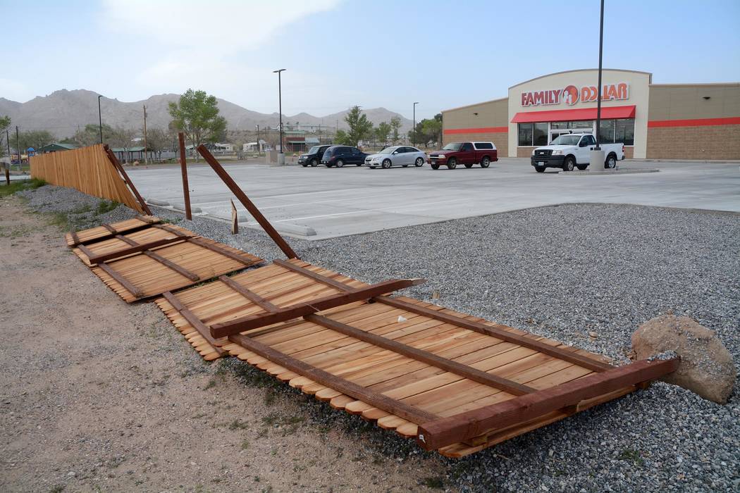 Richard Stephens/Special to the Pahrump Valley Times
A look at some of the damage from the storm March 30. The storm was severe, leaving damage behind within the community.