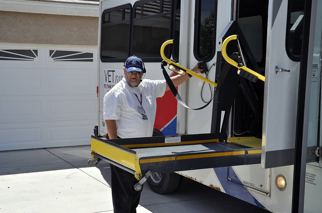 Horace Langford Jr./Pahrump Valley Times
VETrans, a free program that transports veterans around the Pahrump Valley for their medical appointments now offers services to Las Vegas. Veterans from B ...