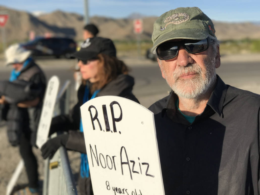 Keith Roger/ Las Vegas Review-Journal
University of Nevada, Reno anthropology professor Joseba Zulaika outside Creech Air Force Base, Wednesday, April 26, 2017.