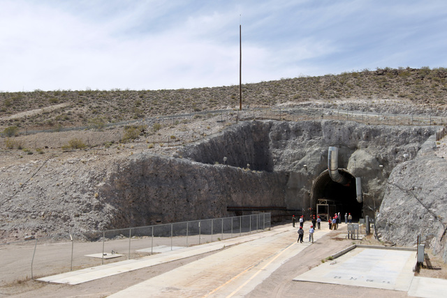Sam Morris/Las Vegas Review-Journal
The north portal during a congressional tour of the Yucca Mountain exploratory tunnel Thursday, April 9, 2015.