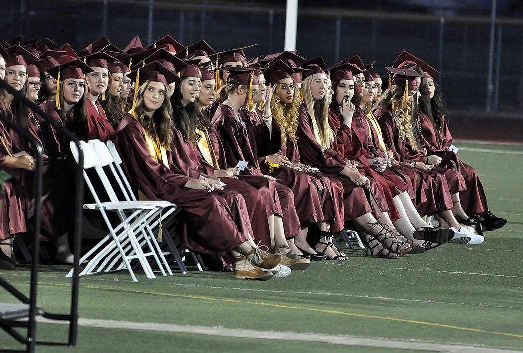 Horace Langford Jr./Pahrump Valley Times 
The graduating Class of 2017 at Pahrump Valley High School.