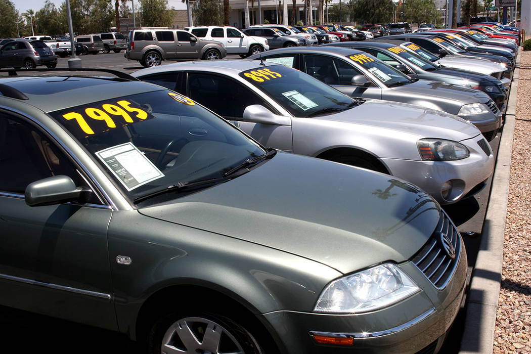 Auto sales contributed to gains in March taxable sales in Nevada. (Las Vegas Review-Journal)