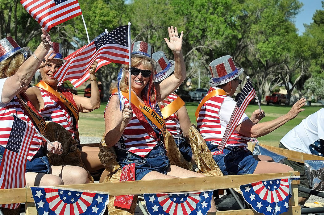 Horace Langford Jr./Pahrump Valley Times- 4th of July parade, Ms Senior Golden Years contestants.