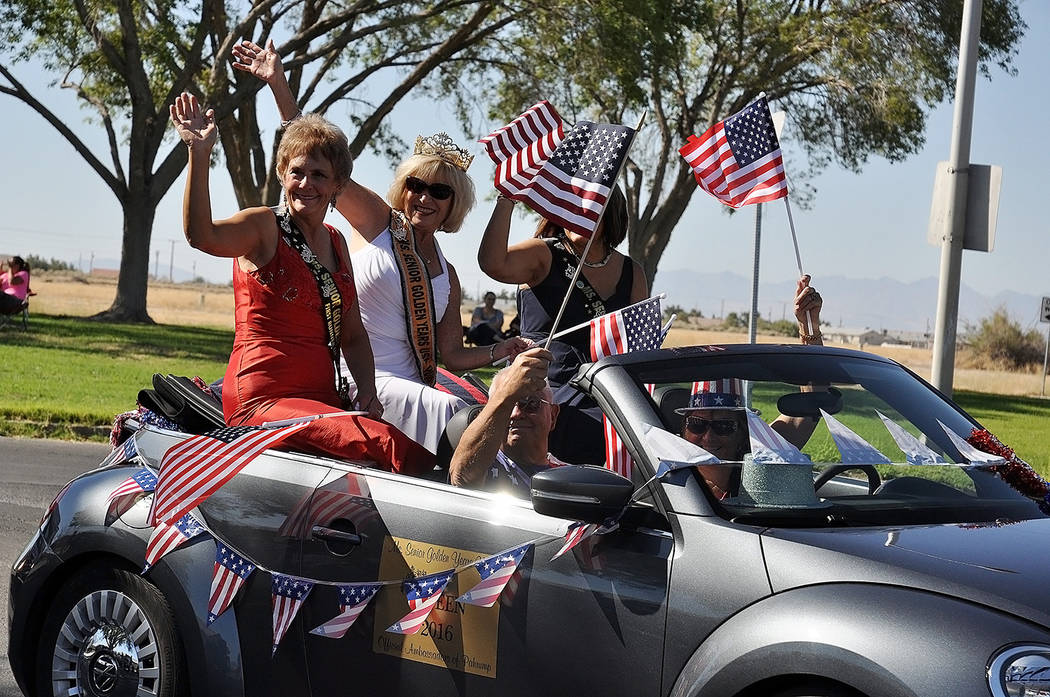Horace Langford Jr./Pahrump Valley Times- 4th of July parade, current Ms Senior Golden Years and her court.
