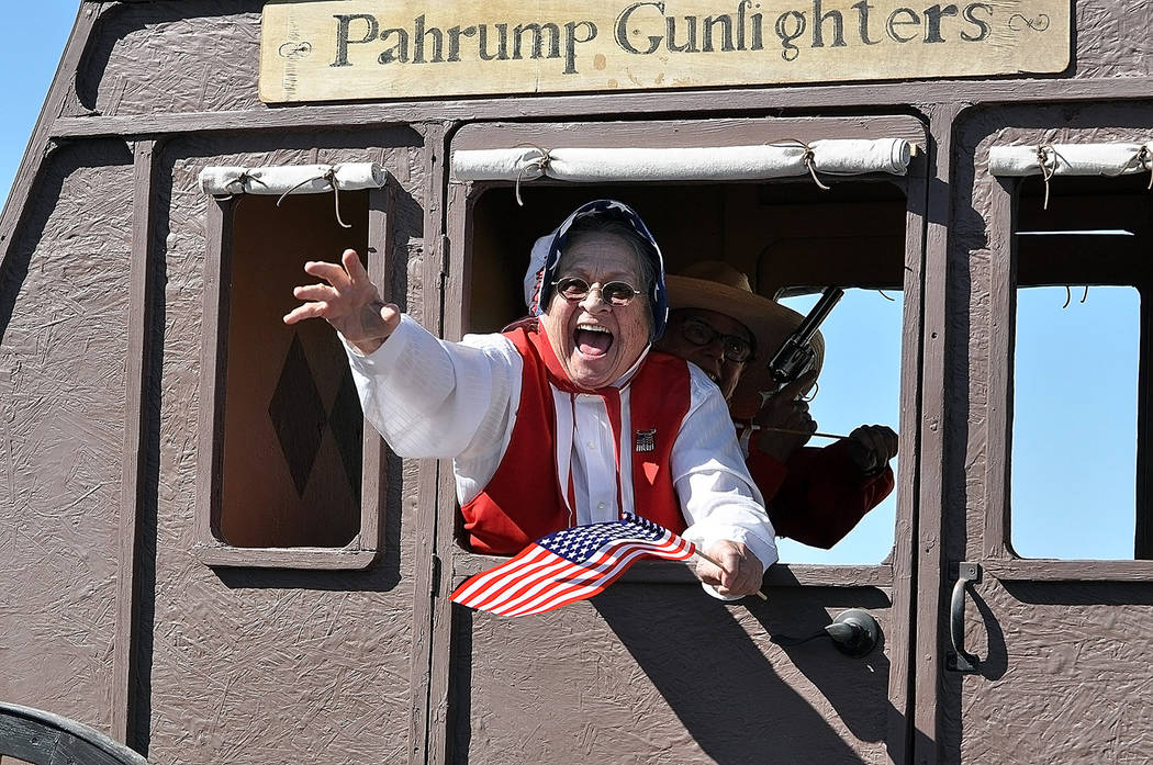 Horace Langford Jr./Pahrump Valley Times- 4th of July parade, Pahrump Gunfighters &quot;Granny&quot;