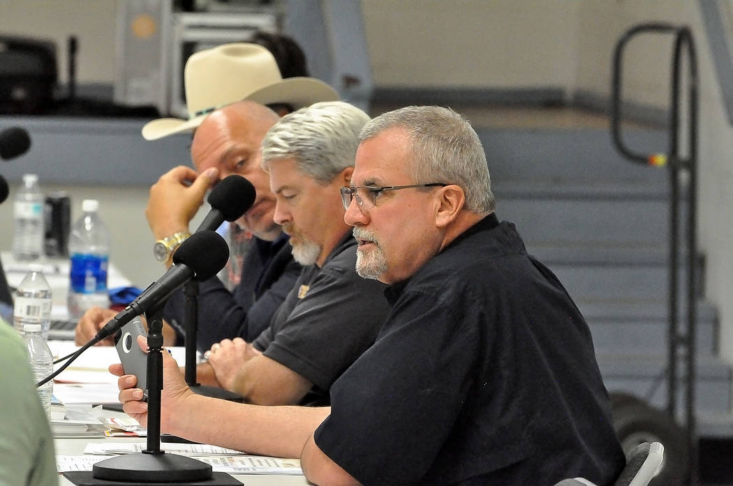 Horace Langford Jr./Pahrump Valley Times -  
At the Aug. 17 Nevada Site Specific Advisory Board meeting in Pahrump, Vance Payne, director of Nye County Emergency Services announced that RadWatch p ...