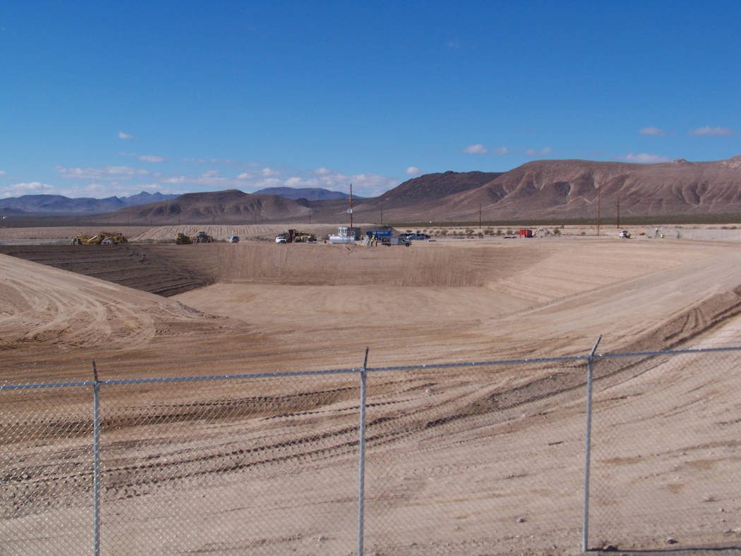 Special to the Pahrump Valley Times
Shown in the photo is a complete mixed low level waste disposal cell 18 at the Nevada National Security Site. On July 18, the Nevada Division of Environmental P ...