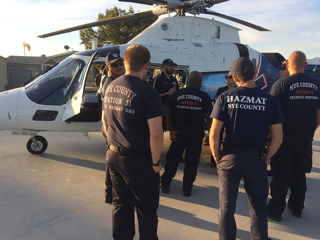 Special to the Pahrump Valley Times
Mercy Air crews work with members of Nye County Technical Response team from time to time while responding to area service calls. Both agencies routinely share  ...