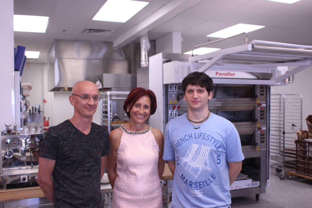 Jeffrey Meehan/Pahrump Valley Times 
Richard Candillier (left), and his wife, Eliette (center), stand with their son ,Julien, on Aug. 22 for a photo at their Ô Happy Bread French bakery at 1231 E ...