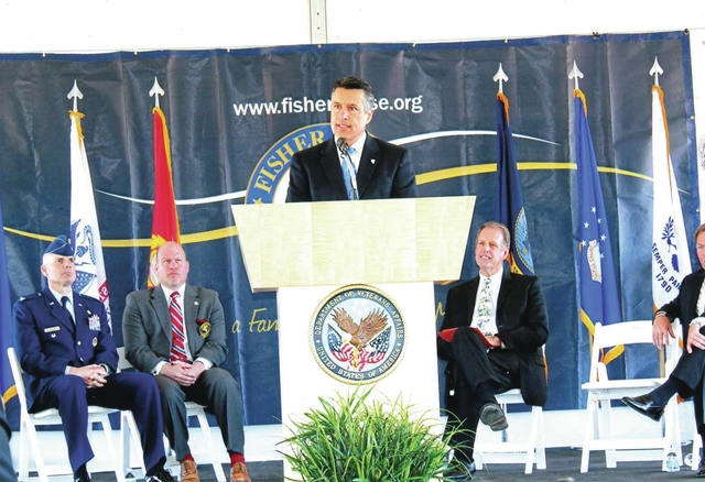 Chuck N. Baker/Special to the Pahrump Valley Times
Gov. Brian Sandoval, as shown in this 2016 photo, explained that the Fisher House would help Nevada in its goal to be the most friendly veterans  ...