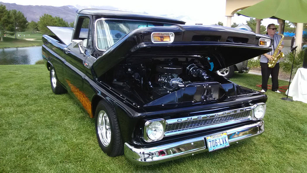 Selwyn Harris/Pahrump Valley Times 
North Las Vegas resident Jay Clairborne drove in from North Las Vegas for Saturday’s Hot August Auto Show. Clairborne is the owner of a 1964 Chevy pickup truc ...