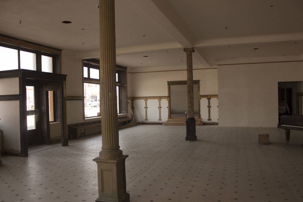 Jeffrey Meehan/Times-Bonanza & Goldfield News
The lobby of the Goldfield Hotel on Aug. 5, 2017. Cleaning crews have been cleaning the property since the summer of 2017, preparing for further r ...