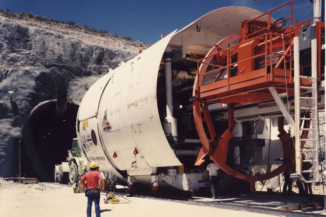 U.S. Department of Energy file photo
The Yucca Mucker, which bore the tunnel through Yucca Mountain for a nuclear waste repository.
