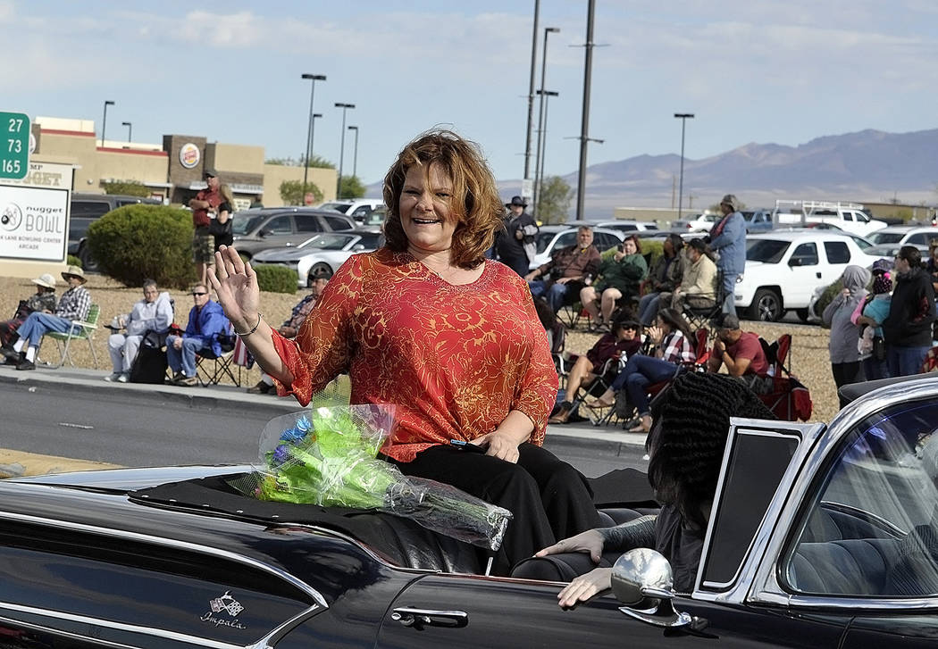 Horace Langford Jr./Pahrump Valley Times - KPVM News 46’s longtime reporter/anchor Deanna O’Donnell was chosen as the 2017 Parade Grand Marshal.