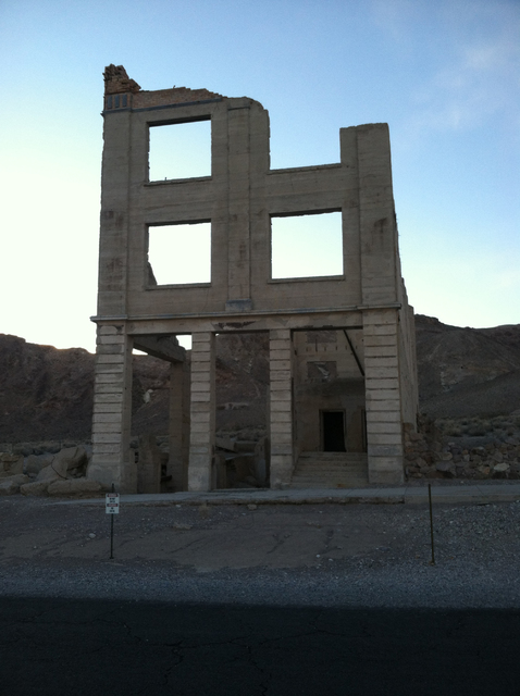 Lillian Browne/Pahrump Valley Times file photo
The ruins of the former John S. Cook Bank in Rhyolite as shown in a file photo. Public walking tours of Rhyolite are planned for Oct. 14.