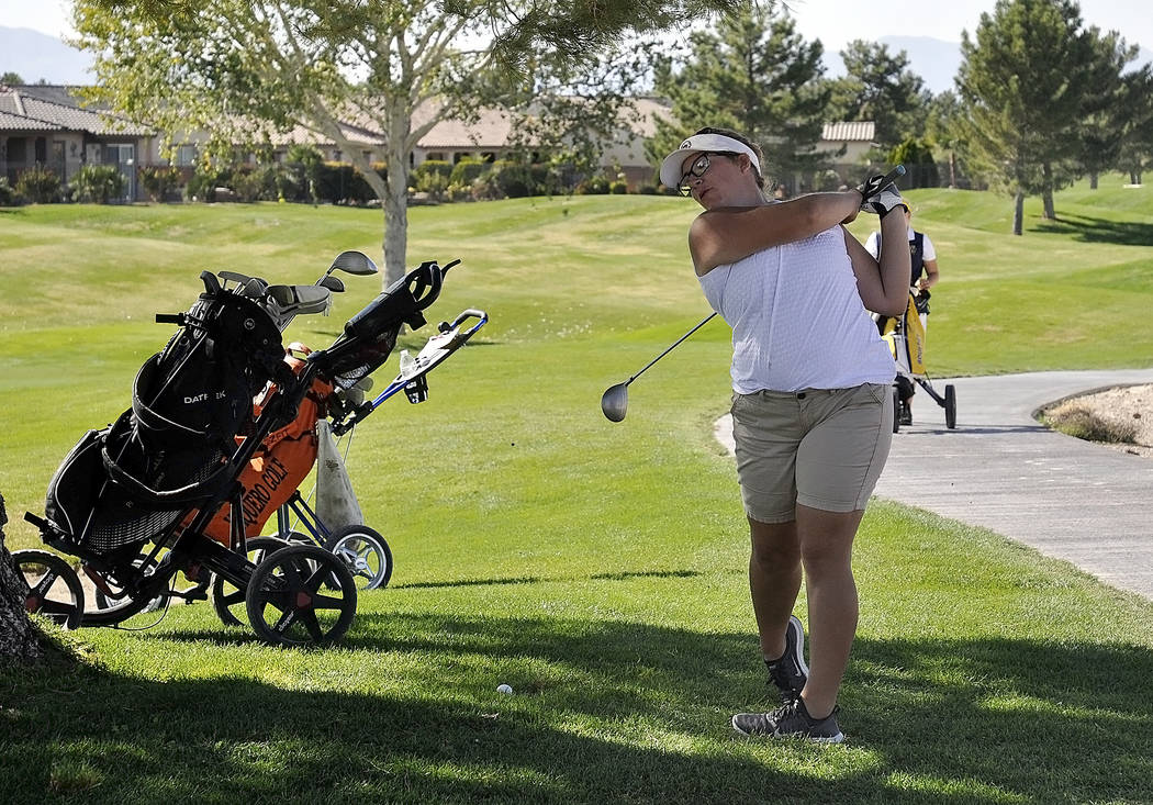 Horace Langford Jr./Pahrump Valley Times

Pahrump senior golfer Desirae Hembree shot a 212, finishing in 23rd place at state.