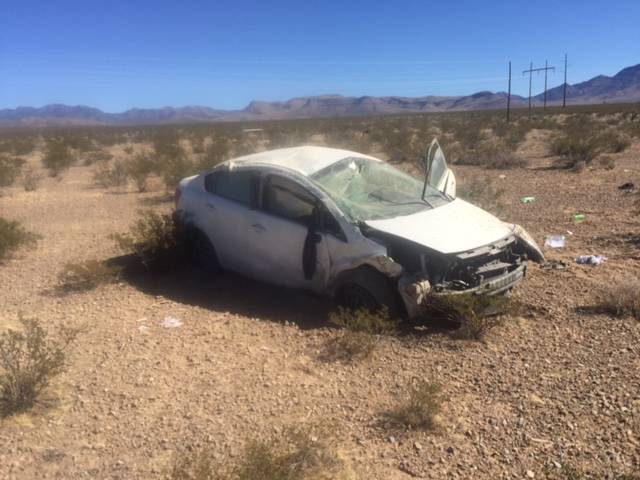 Special to the Pahrump Valley Times
An individual from a single-vehicle crash on Highway 160, near the Tecopa turnoff, by mile marker 32, led to a transport by Mercy Air 21 to University Medical C ...