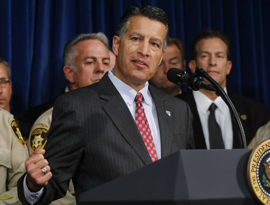 Chase Stevens/Las Vegas Review-Journal
Nevada Gov. Brian Sandoval as shown in a file photo earlier this fall.