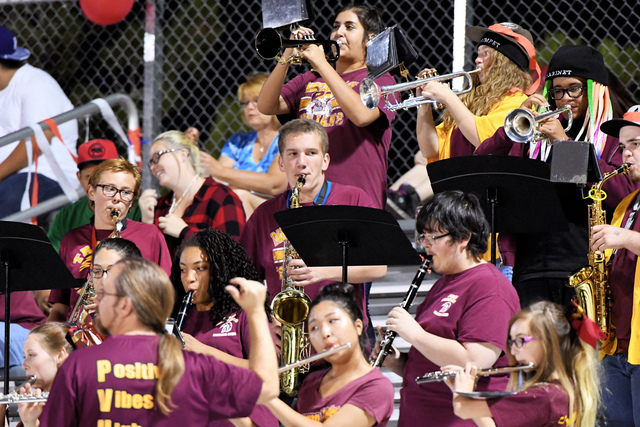 Peter Davis / Special to the Pahrump Valley Times

The Trojans marching band has yet to march on the field during football games, but Michael Wineski said that will change next year.