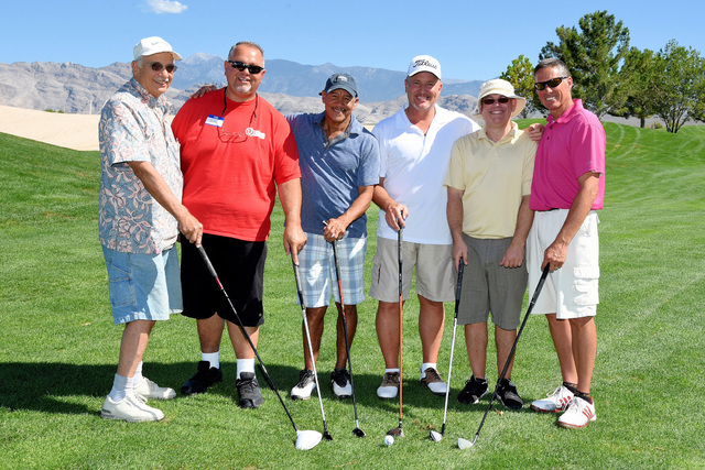 Peter Davis / Special to the Pahrump Valley Times
Pastor John Jimenez, second from left, stand with supporters of the U-turn for Christ Discipleship Ministry in Pahrump at last years tournament.