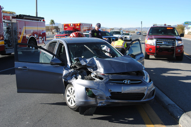 At least five people were transported to Desert View Hospital following a three-vehicle collision on Highway 160 north of Highway 372 on Thursday. Southbound traffic was detoured around the crash  ...