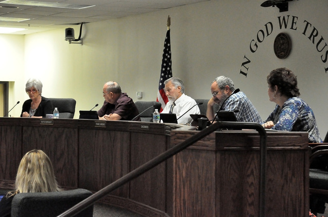 Horace Langford Jr. / Pahrump Valley Times 
After a heated discussion, Nye County commissioners on Tuesday voted to use its lone bill draft request to try to eliminate the state law that set up th ...