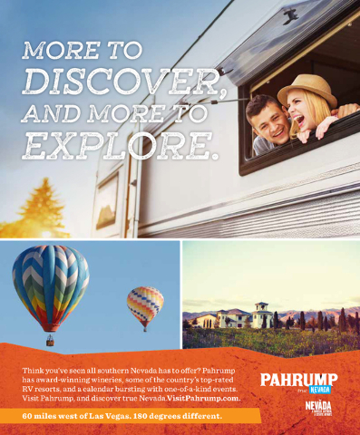 The board of county commissioners approved the town of Pahrump Tourism Board’s fiscal year 2017 budget. The funds will go toward various projects aimed at drawing tourists to the area, like this ...
