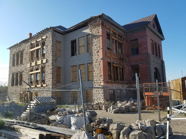 Goldfield High School as shown in an Aug. 5 photo. Efforts continue to restore the historic building that would be used as a community and cultural center. It also would serve as an interpretive o ...