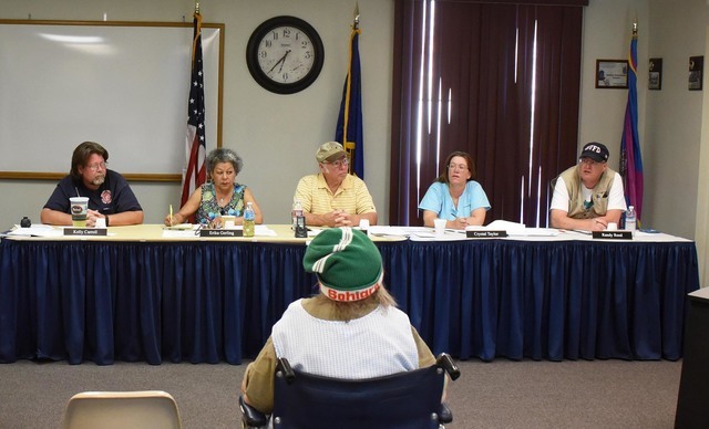 The terms of three current Beatty Town Advisory Board member - Kelly Carroll, far left, Dick Gardner, center, and Crystal Taylor, fourth from left - will expire at the end of the year. Letters of  ...