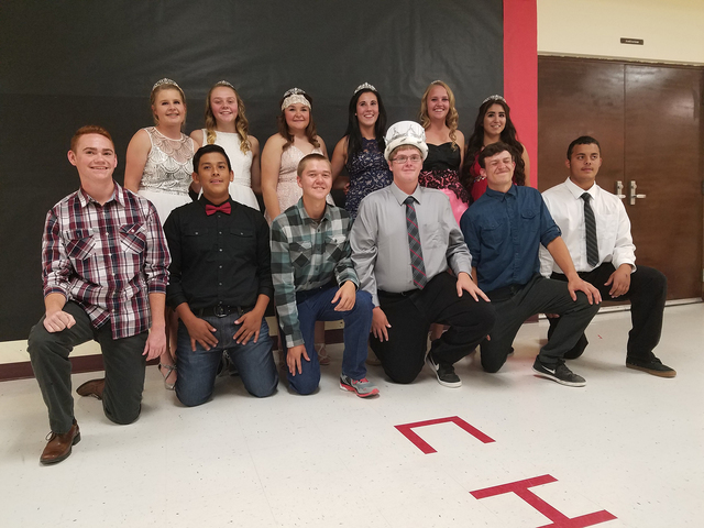 David Jacobs/Times-Bonanza & Goldfield News

The homecoming king and queen and their court on Monday. Homecoming week concludes with the football game Friday night and the homecoming dance on  ...