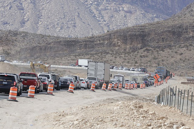 State Route 160 east of the hump is closed in both directions as the Nevada Highway Patrol investigates a double-fatal crash near the State Route 159 interchange. Bizuayehu Tesfaye/Special to the  ...