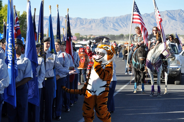 Parade participants gather for the start of the annual Fall Festival parade in September. Events like the Fall Festival help drive tourists to the valley. 
Horace Langford Jr./ Pahrump Valley Times