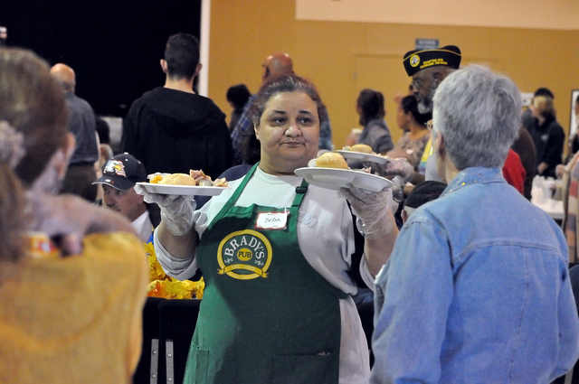 Horace Langford Jr. / Pahrump Valley Times 
Nearly 200 volunteers helped serve 891 meals during the free Thanksgiving Community Dinner at the NyE Communities Coalition 10th annual event in Pahrump ...