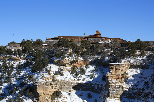 The El Tovar Hotel sits directly on the South Rim of the Grand Canyon. The paved and flat Rim Trail passes by it and makes a wonderful place to take a winter hike.
Deborah Wall/Special to the Pahr ...