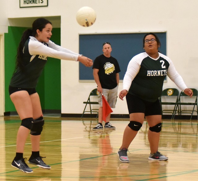 Richard Stephens / Pahrump Valley Times
Anel Gamboa sets the tone for defense against Green Valley Christian.