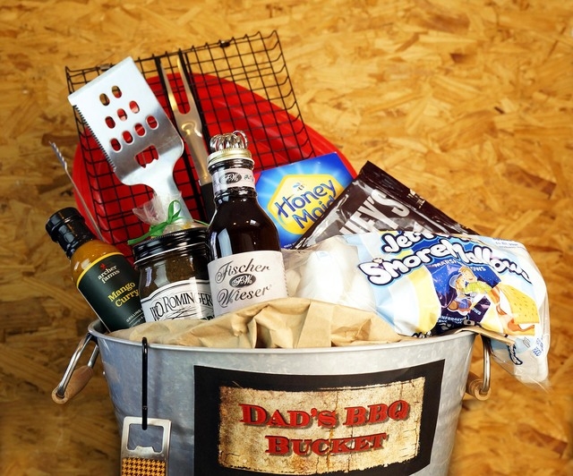 Grill Basket Fathers Day Gift Basket Gift for Dad Grilling Gifts