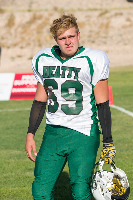 Skylar Stephens / special to the Pahrump Valley Times
Robby Revert was one of the big lineman on the Hornets football team. He played on the offensive line and as a linebacker on defense. He gradu ...