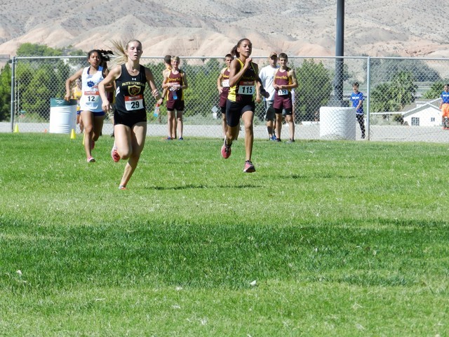 Special to the Pahrump Valley Times
Diamond Sonerholm kicks it in at the Moapa Valley Invitational where she finished in ninth place. At the Mojave Weekday she finished in first for her first win  ...