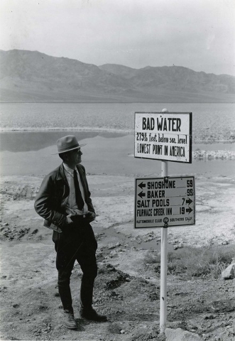 Displaying George A. Grant took this photo of Badwater in 1935. He documented Death Valley with photographs that can be compared to today's landscape.

Courtesy of the National Park Service
