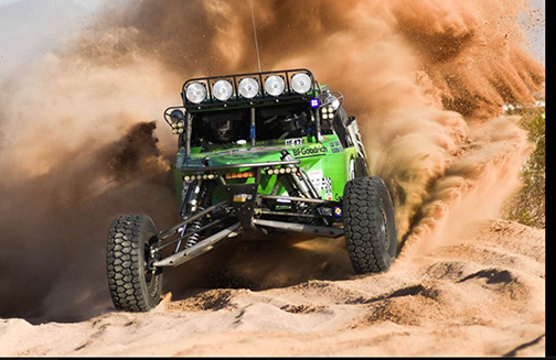 Special to the Pahrump Valley Times 

Pat McCarthy’s Jimco racer eating dust as it travels through the desert. McCarthy should make a strong showing in his class in the upcoming two-day General  ...