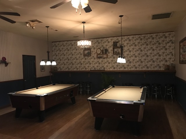 The pool tables in Pat's Courtyard Bar were re-felted to offer bar goers a premium playing experience.  

Mick Akers/Pahrump Valley Times