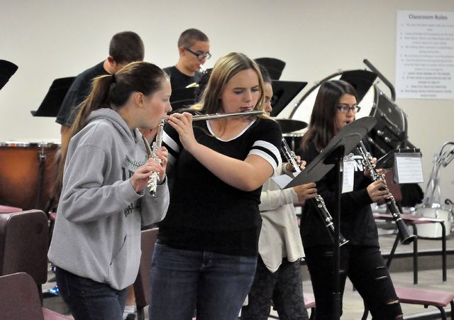 Horace Langford Jr. / Pahrump Valley Times

Flutist Madison Shoults has caught the music bug from Wineski. She wants to improve her flute playing and just wants to have fun in the band.