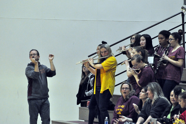 Horace Langford Jr. / Pahrump Valley Times 
Checkout the sound of the new Trojans Pep Band when you go and see a basketball game. The sound has improved!