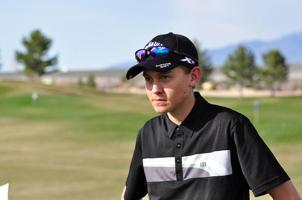 Trojans senior golfer Austen Ancell will be going for his second state individual title this year. 
Horace Langford Jr / Pahrump Valley Times