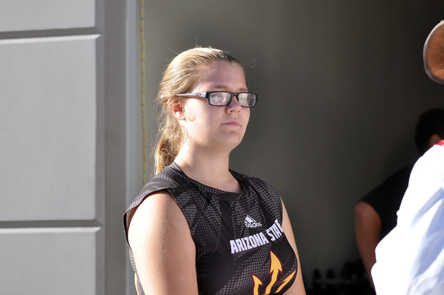 Horace Langford Jr / Pahrump Valley Times 
Deja Jackson at 142 pounds, maybe undersized as a freshman lineman, but she doesn't care. She just wants to play a sport she has been playing since she w ...
