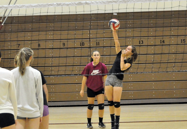 Horace Langford Jr. / Pahrump Valley Times 

Dixie State volleyball coach Robyn Felder came to Pahrump for a three-day summer camp to get the Trojans girls volleyball team ready to play this year. ...