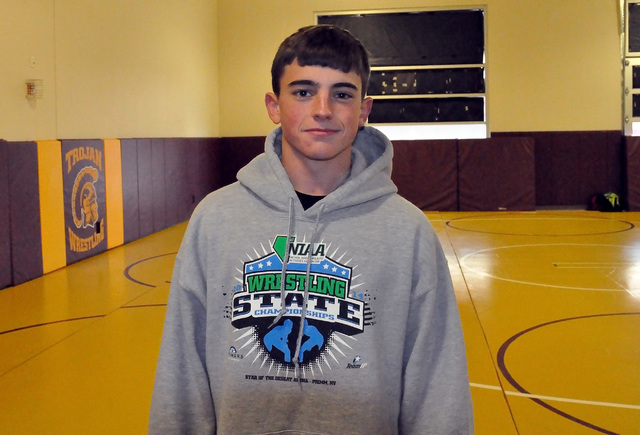 Horace Langford Jr. / Pahrump Valley Times - PVHS Wrestler Tristan Maughan.